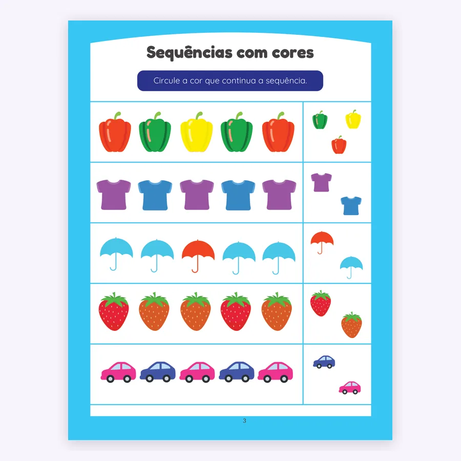 Página “Sequências com cores”