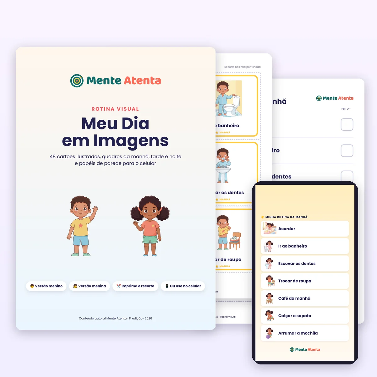 Capa da Rotina Visual Mente Atenta – Meu Dia em Imagens